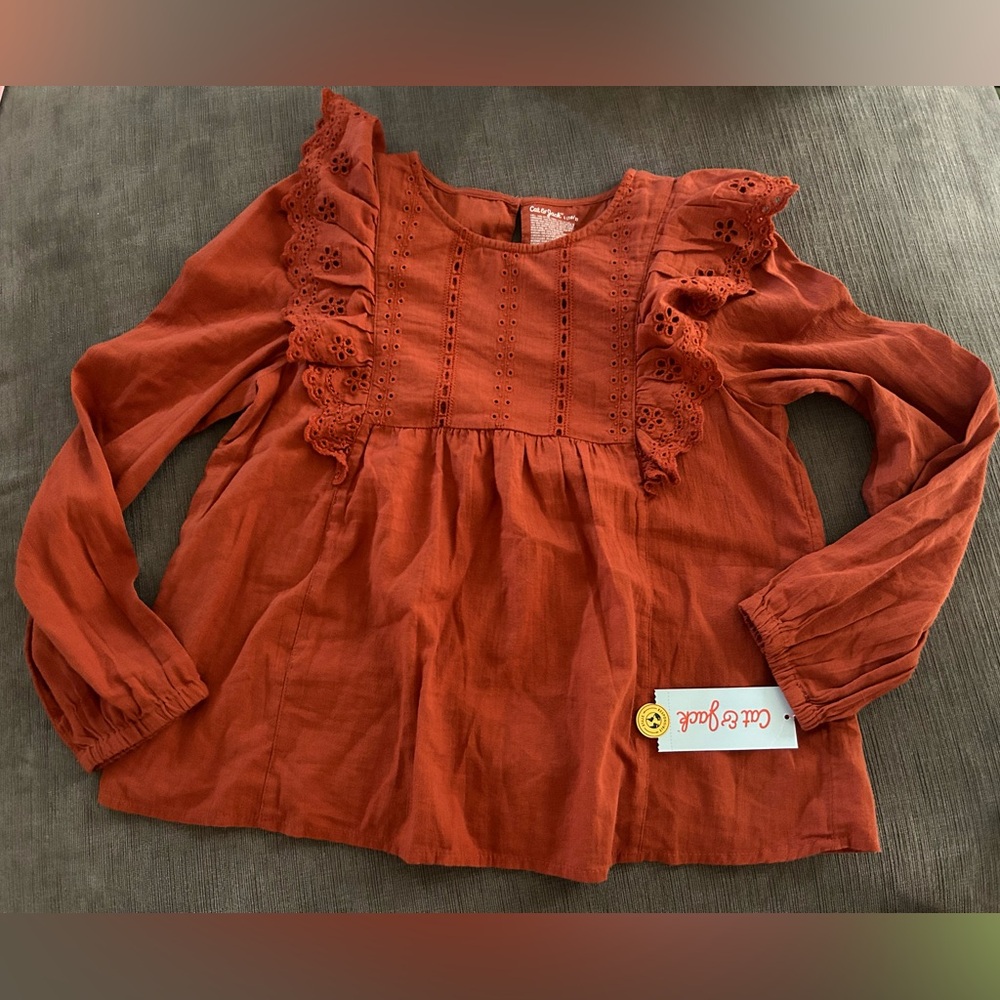 Cat & Jack girls Long Sleeve Shirt Top L (10/12) NWT